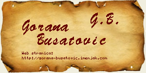 Gorana Bušatović vizit kartica